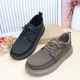加绒保暖薄绒二棉男棉鞋 男鞋 厚底系带圆头宽松休闲 老北京布鞋 冬季