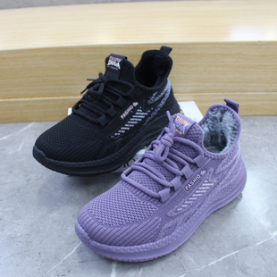 厚底套脚大棉鞋 冬季 加绒保暖爆米花软底女运动鞋 女棉鞋 老北京布鞋