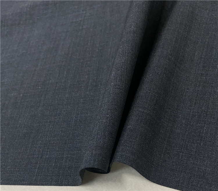 日本进口深灰色羊毛抗皱凡立丁精纺羊毛面料设计师西装布料