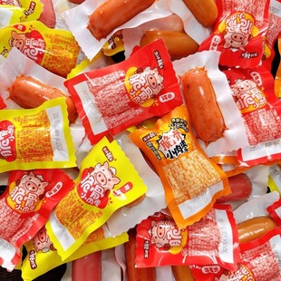盐津铺子脆骨小肉枣400g小香肠子弹脆骨肠火腿肠办公室解馋零食