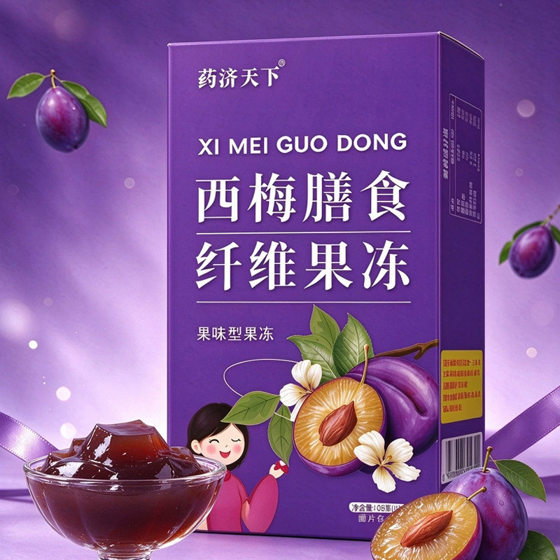 西梅膳食纤维酵素果冻105g益生元胶原果蔬果冻大餐搭档