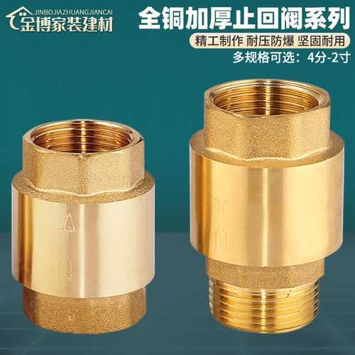 立式止回阀单向阀全铜加厚