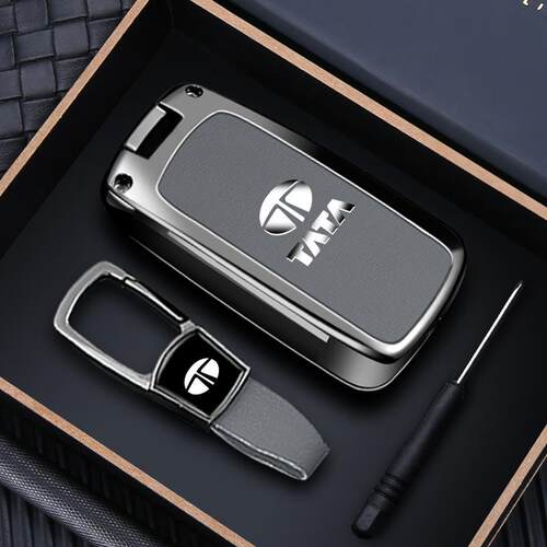 适用印度TATA塔塔钥匙套金属壳Nexon包Safari男AltrozNexon钥匙扣