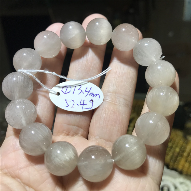 天然白发晶手链一物一图满发顺发白发发晶水晶饰品手串男女款