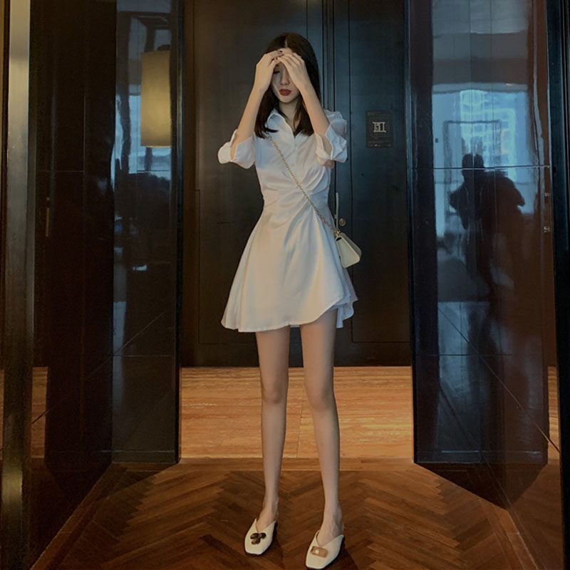 网红女装2021新款女装温柔风裙子气质港味连衣裙收腰显瘦T恤裙女|msdalam kategori Aksesori/Belt kulit/Hat/Muffler, 防晒袖套 - dari Buy2taobao.com untuk memberikan perkhidmatan ejen Taobao profesional membeli