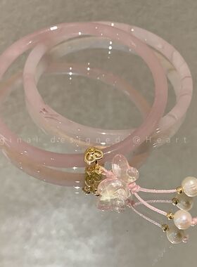 ins复古国潮精致一步一响琉璃手镯女款新中式汉服手链闺蜜国风