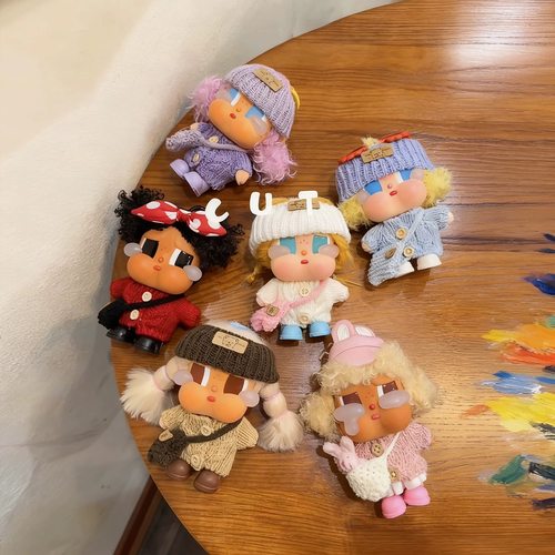 适用哭娃Crybaby vacation搪胶毛绒衣服娃衣套装秋冬毛衣裙子