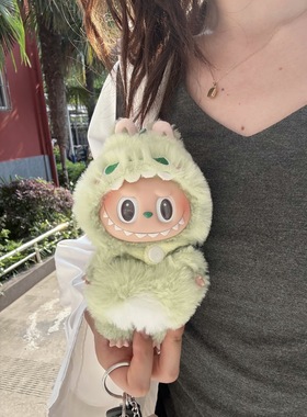 适用一二三代labubu衣服小恐龙鲨鱼蜜蜂娃衣拉布布搪胶套装毛绒