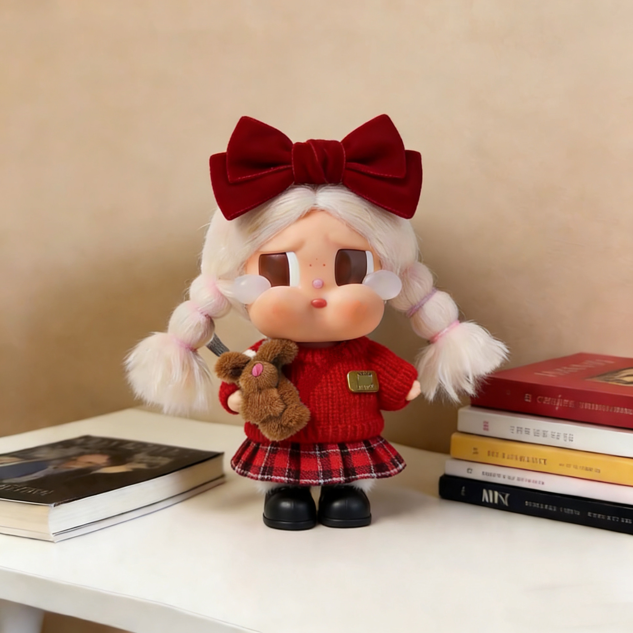 新年 哭娃Crybaby vacation新年娃衣搪胶毛绒衣服娃衣套装裙子