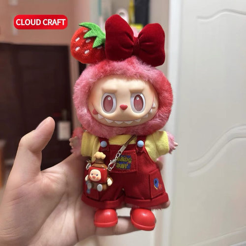 适用一二三代labubu娃衣套装衣服小香风拉布布娃衣一代labubu套装