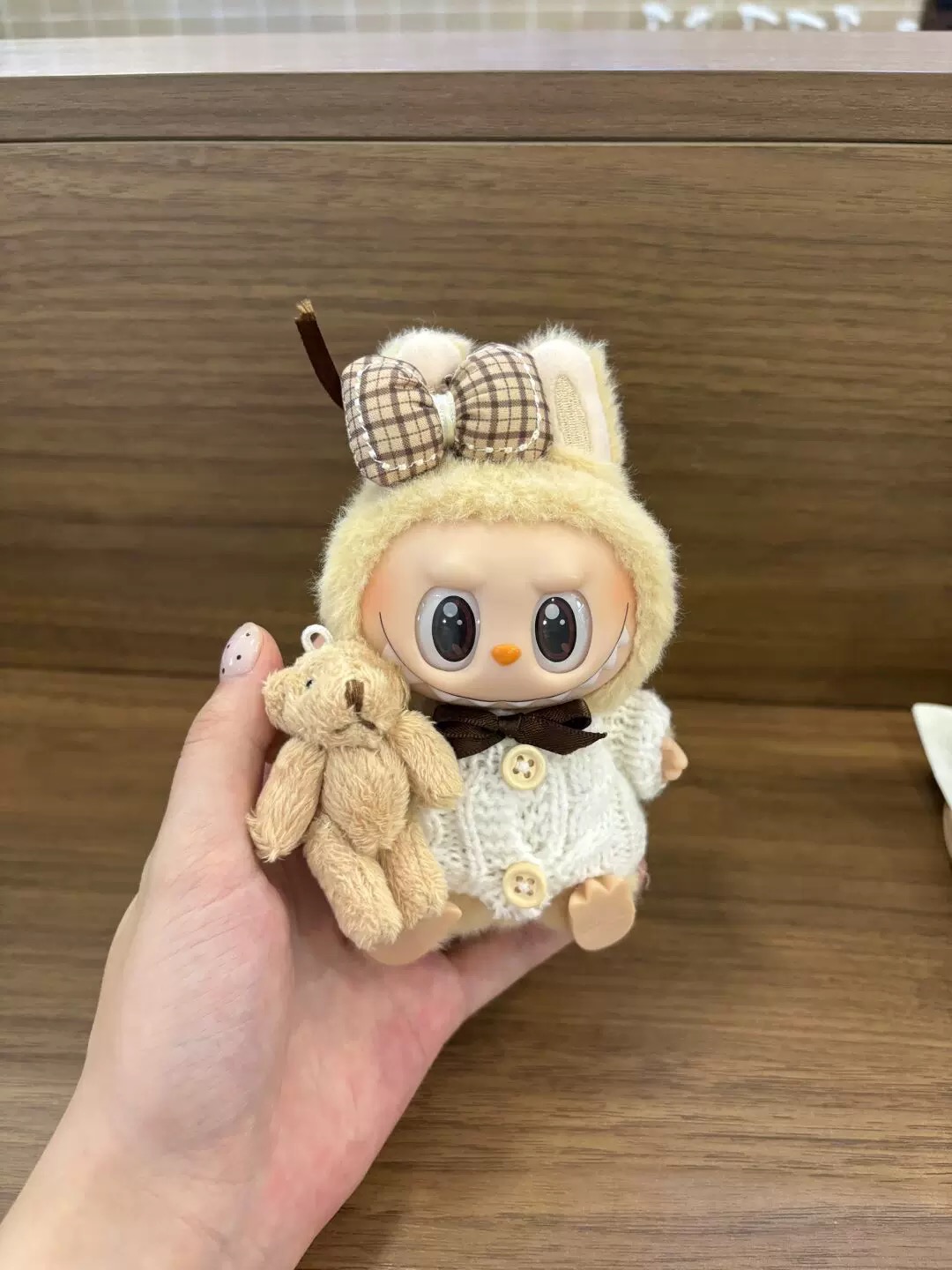 适用于拉布布毛衣套装一二三代娃衣套装毛衣衣服毛衣连衣裙Labubu