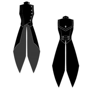 黑色翅膀假两件王子系马甲 抵20 哥特风OC原创Lolita 1元 拾光宝石