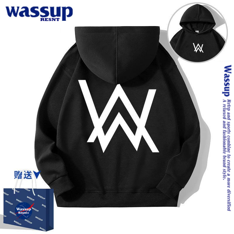 WASSUP嘉豪战衣艾伦沃克alanwalker同款DJ学生秋冬儿童连帽卫衣男