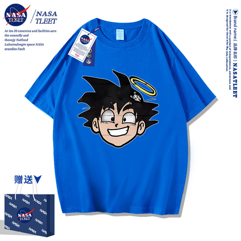 NASA联名七龙珠纯棉短袖中小学生百搭打底衫夏季新款ins风T恤衫潮