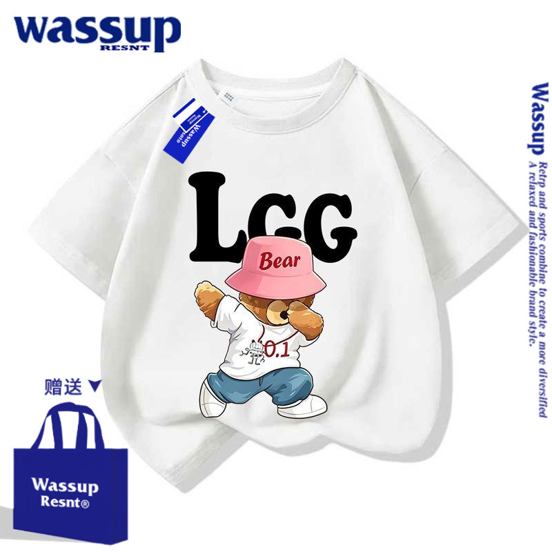 WASSUP亲子装t恤一家三口夏季父子t恤2026新款洋气母女兄弟全家装
