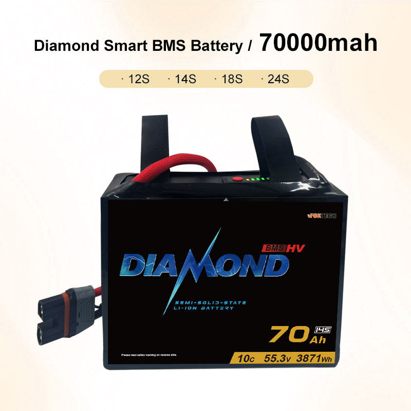 Diamond BMS智能半固态超高压锂电池12S/14S/18S/24S 70000mah