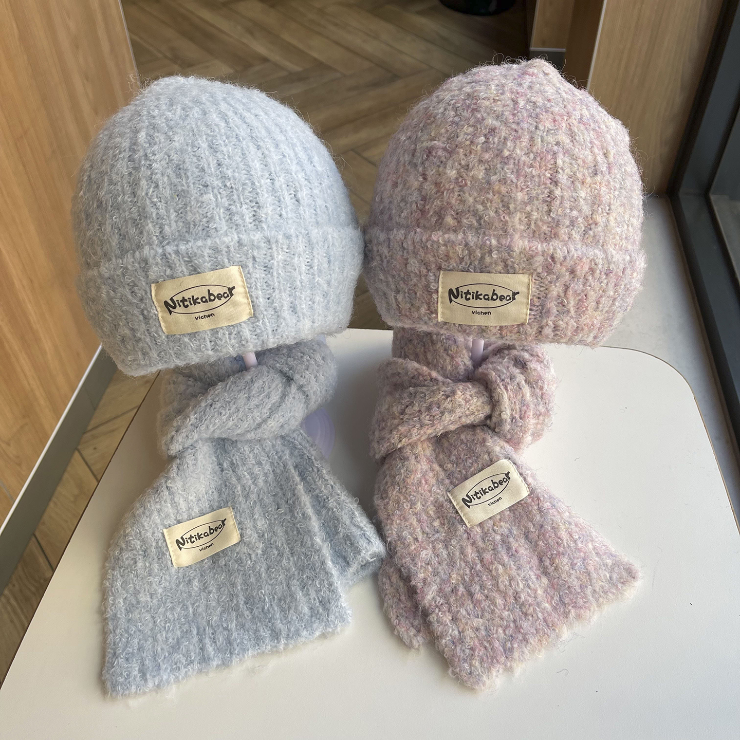 儿童帽子清新简约百搭针织套头帽