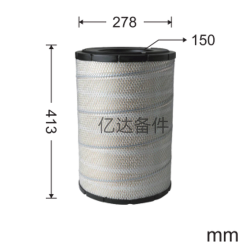 适用于卡特E330B/E330BL/E330D2/E330D2L挖掘机发动机空气滤芯