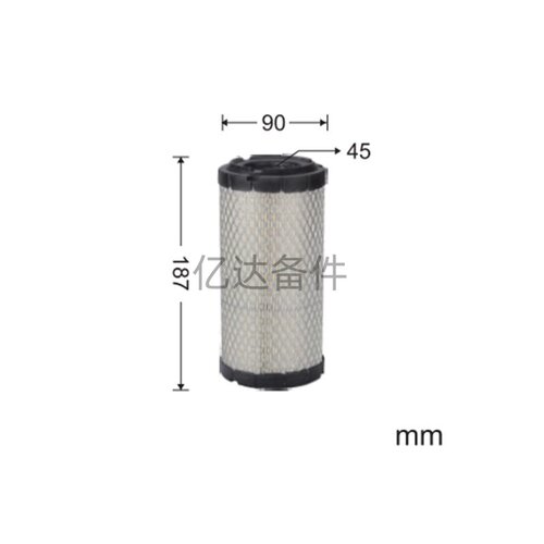 适用于小松PC10/PC18MR-3/PC20MR-3挖掘机发动机空气滤芯