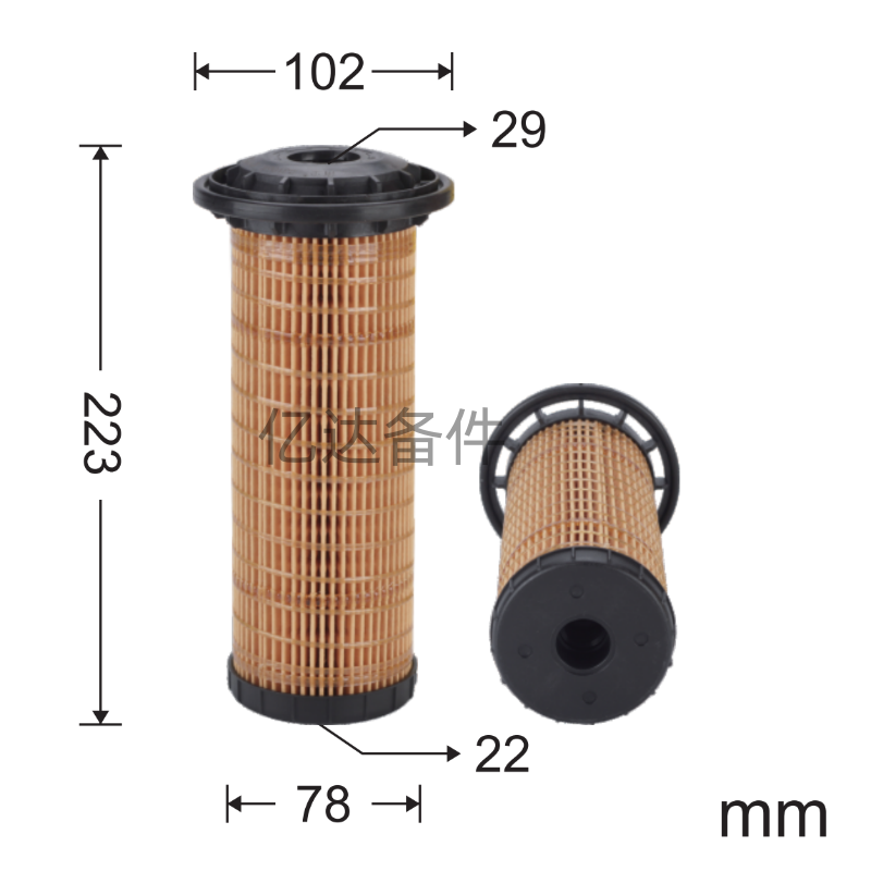 适用于卡特E320D2GC/E320EL/E320DL/E324DV2挖掘机发动机机油滤芯