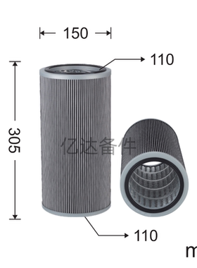 适用于HF6356/1956016320/07063-01142/P551142挖掘机液压油滤芯