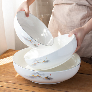 陶瓷家用大号汤碗面碗酸菜鱼酒店汤盆中式大碗餐具水煮鱼毛血旺碗