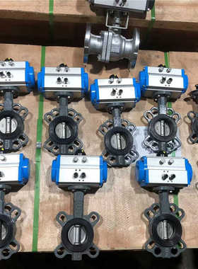 D671X-16C气动对夹式蝶阀DN80  100污水快开不锈钢中线AT气体碟阀