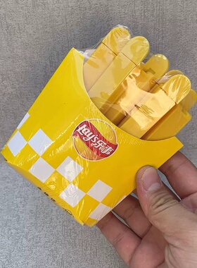 黄色薯条冰箱贴食品密封条保鲜封口夹密封夹零食封袋夹6支可磁吸