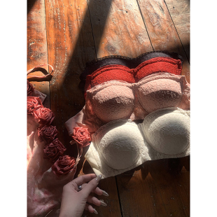 Thas9i九亿 性感蕾丝文胸聚拢抹胸内搭胸衣无钢圈带胸垫 西洋茶会