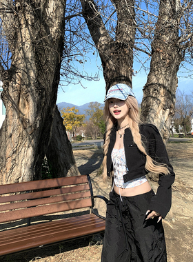 Thas9i九亿 克伯拉德 廓形宽松短款牛仔外套显瘦百搭春季开衫外套