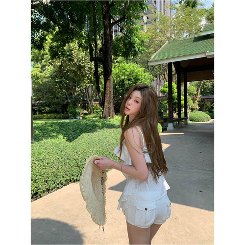 Thas9i九亿性感低腰修身基础款短裤女辣妹复古水洗棉休闲包臀热裤