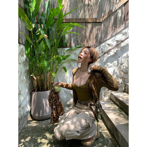 Thas9i九亿 莱赛尔天丝前绑带肌理感针织开衫女薄款防晒修身外套