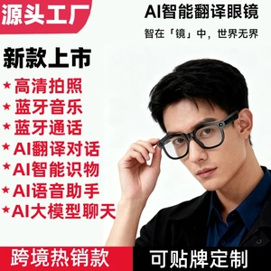 AI智能翻译眼镜拍照带摄像头大模型聊天蓝牙通话听歌万物识别跨境