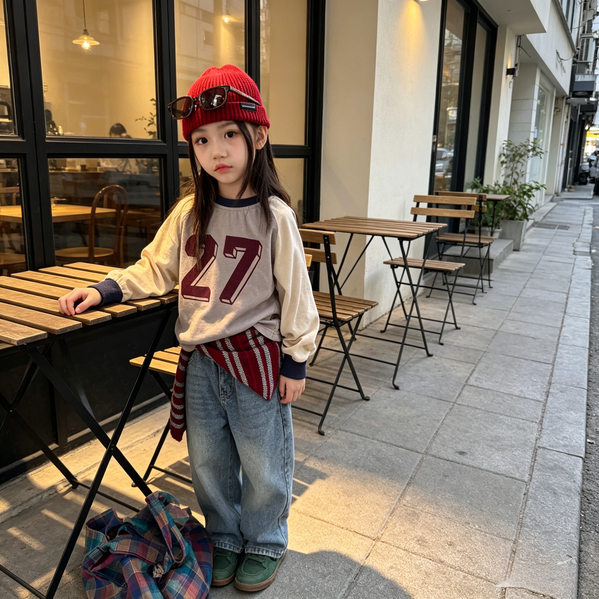 2026秋冬新款儿童长袖T恤男女童纯棉插肩袖休闲百搭打底衫上衣