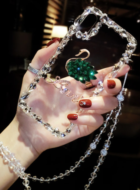 奢华vivoX300Pro水晶手机壳S50高端女潮X200带钻石闪S30网红新款S21保护套S20全包X100防摔S19透明软硅胶18绳