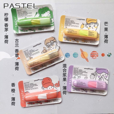 泰国 Pastel 多彩果味鼻通水果口味薄荷棒 提神通鼻防打瞌睡抗困
