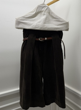 闪闪家 韩国东大门代购ETER时髦灯芯绒秋冬中裤