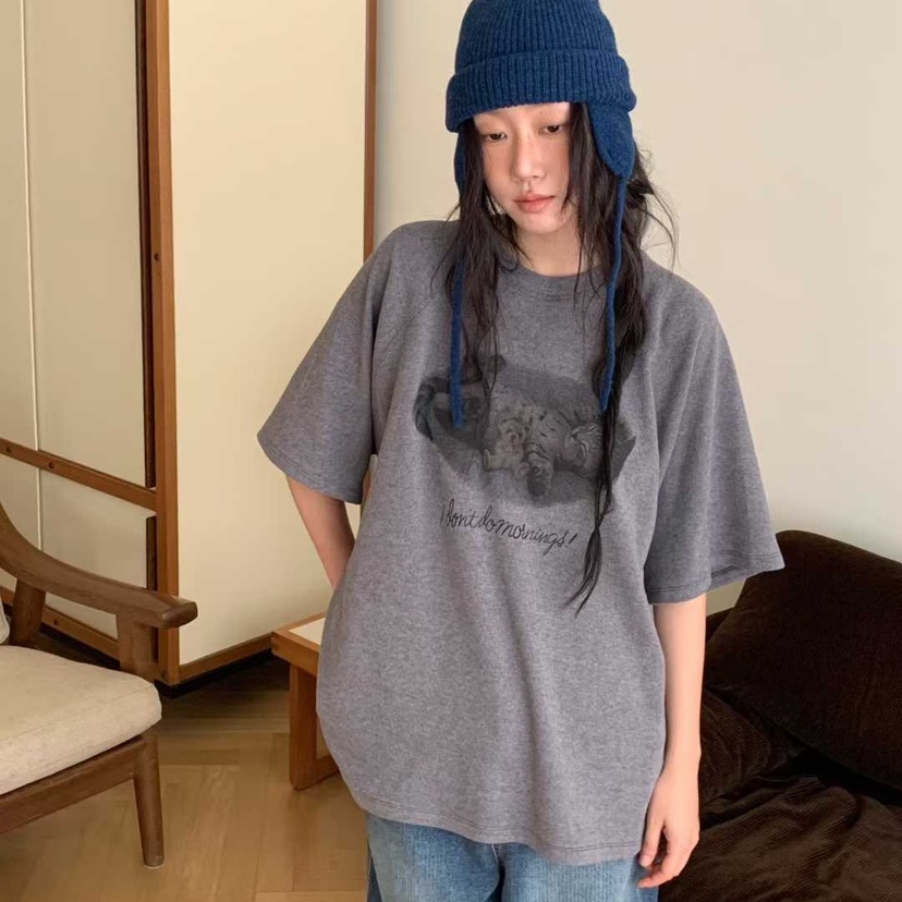 SOLDOUT舒适加厚秋冬磨毛印花t