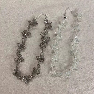 现货 闪闪家 韩国东大门代购ETER绳结串珠透明可爱装饰项链