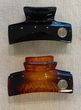 现货 闪闪家 韩国东大门代购ETER时髦设计感方形玳瑁抓夹发夹