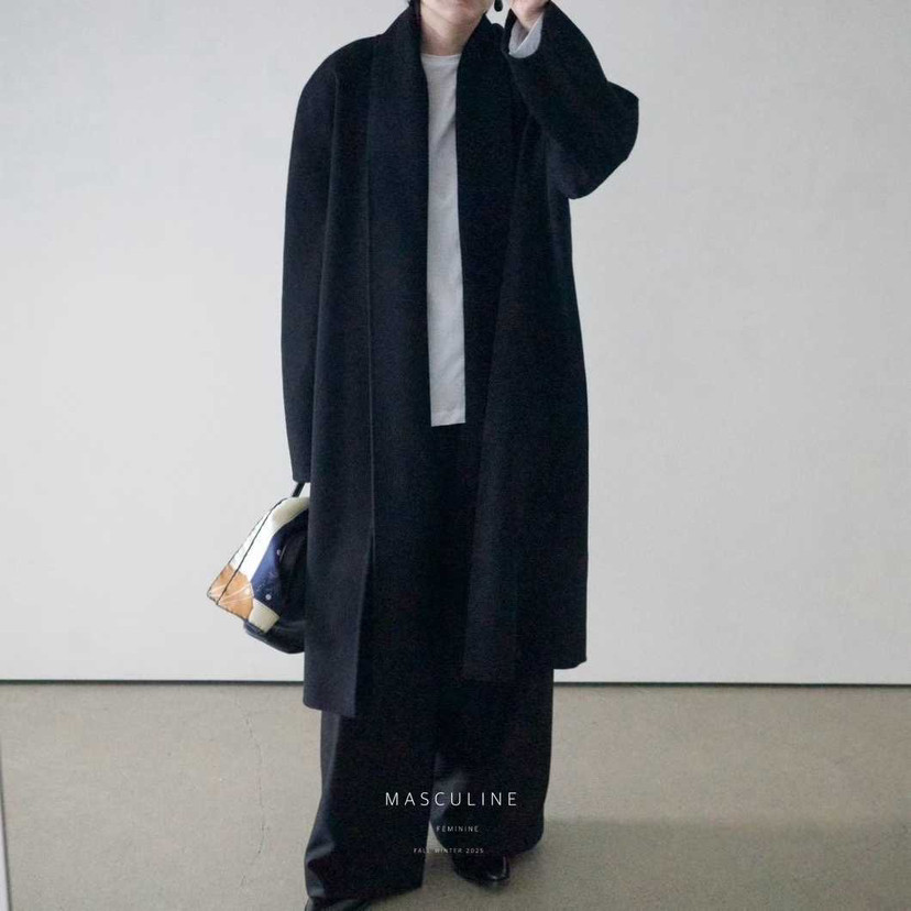 MASCULINE带围脖气质优雅羊毛