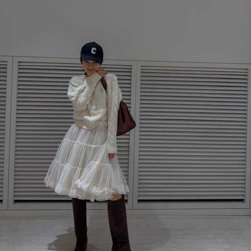 BPLAN蓬蓬纱织甜美半裙