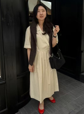 现货打折 闪闪家 韩国东大门代购AUTOMNE/HEHR气质宽松老钱连衣裙