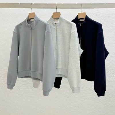 STATEMENT立领套头拉链休闲卫衣