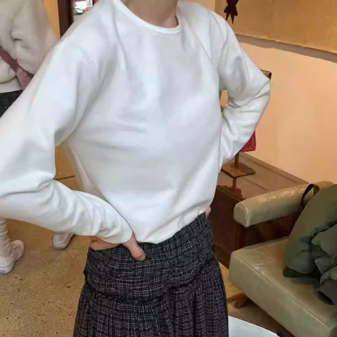 SELFSERVICE加厚绒布净版打底衫