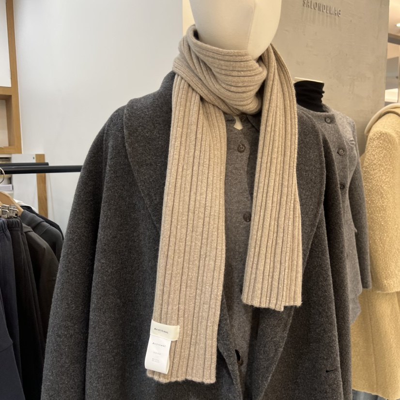 ARCHITEKT羊毛80%竖纹针织围巾