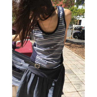 背心 BREATHE舒适百搭条纹拼色无袖 闪闪家 韩国东大门代购