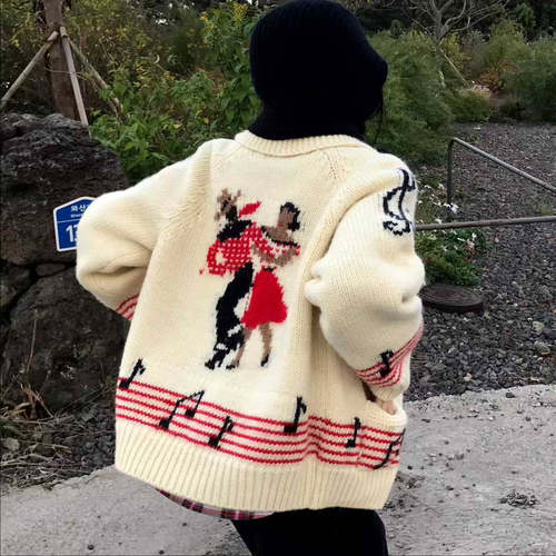 WEARE/WELOVER羊毛100%复古毛衣