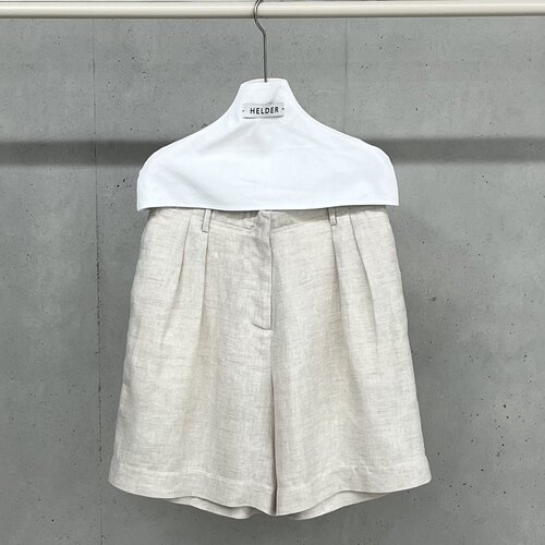 HELDER-P高腰舒适休闲棉麻短裤