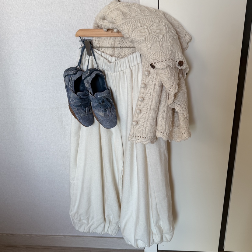 DOHWAJI松紧头可爱休闲泡泡裤